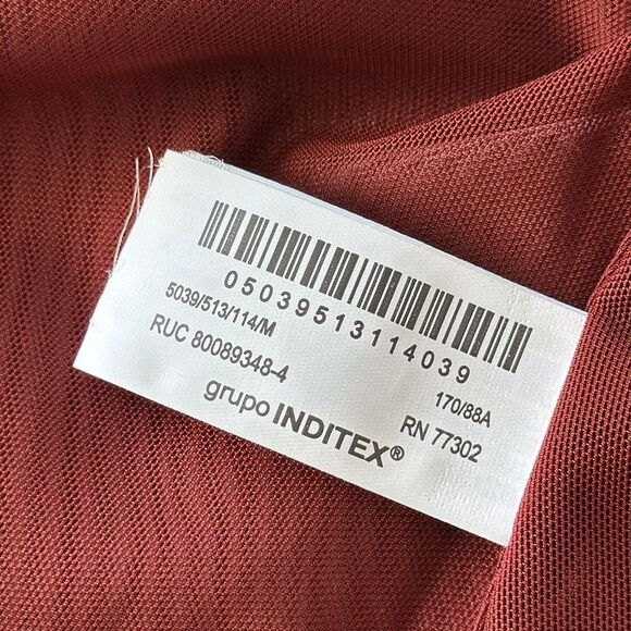 ZARA Tie-Front Layered Chiffon Cami Tank Top Tie-Dye Pink SzL - Picture 12 of 13